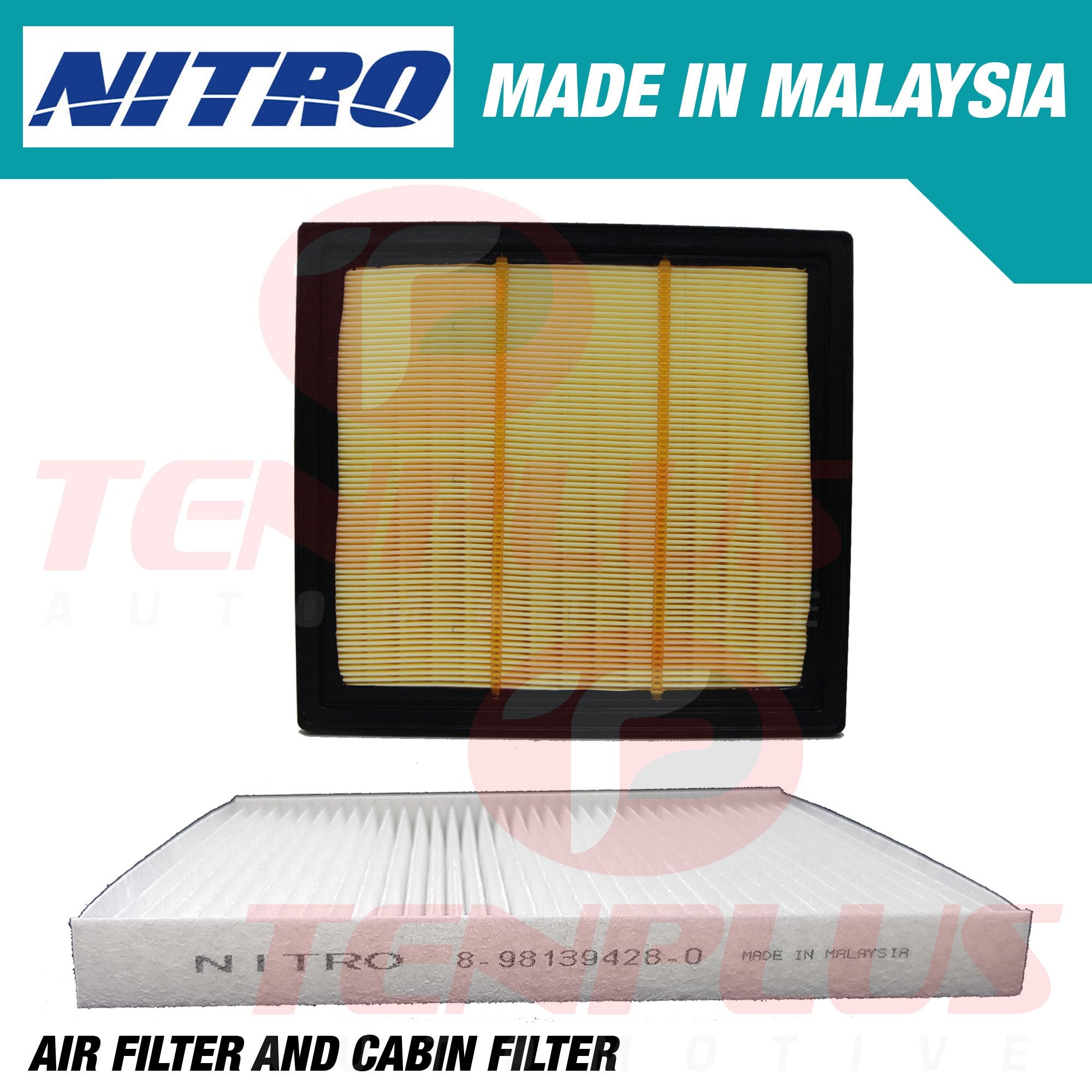 Nitro Air and Cabin Filter Isuzu D-Max 2014-2019; MU-X 2014-2019