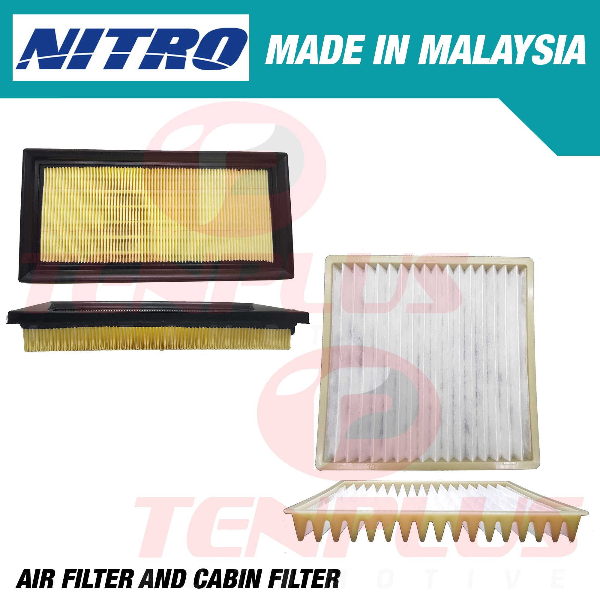 Nitro Air and Cabin Filter Mitsubishi Mirage G4 HB 2012-2019; Xpander 2018-2019