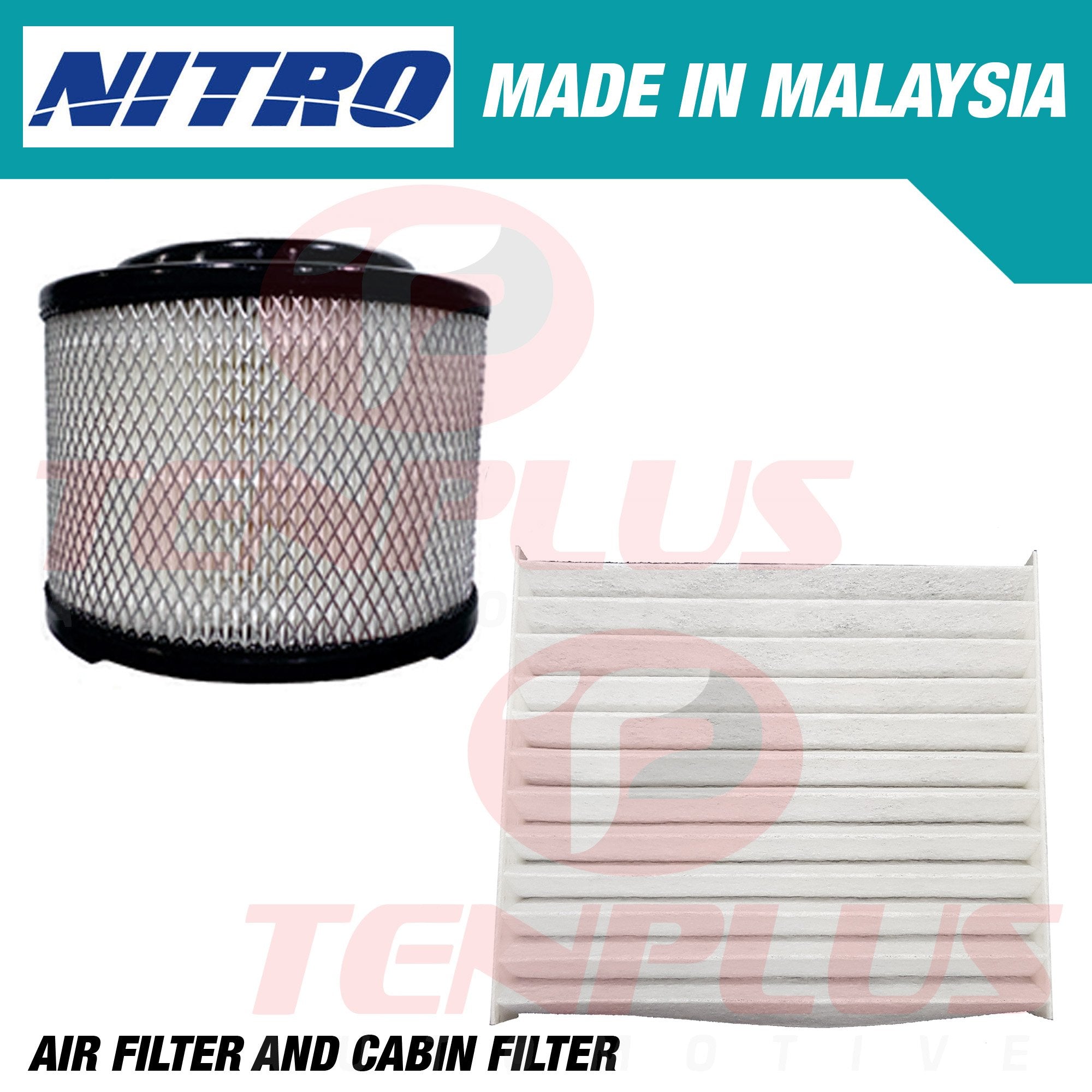 Nitro Air and Cabin Filter Toyota Vios 2007-2013; Innova, Fortuner, Hilux 2006-2016; Altis 2008-2016