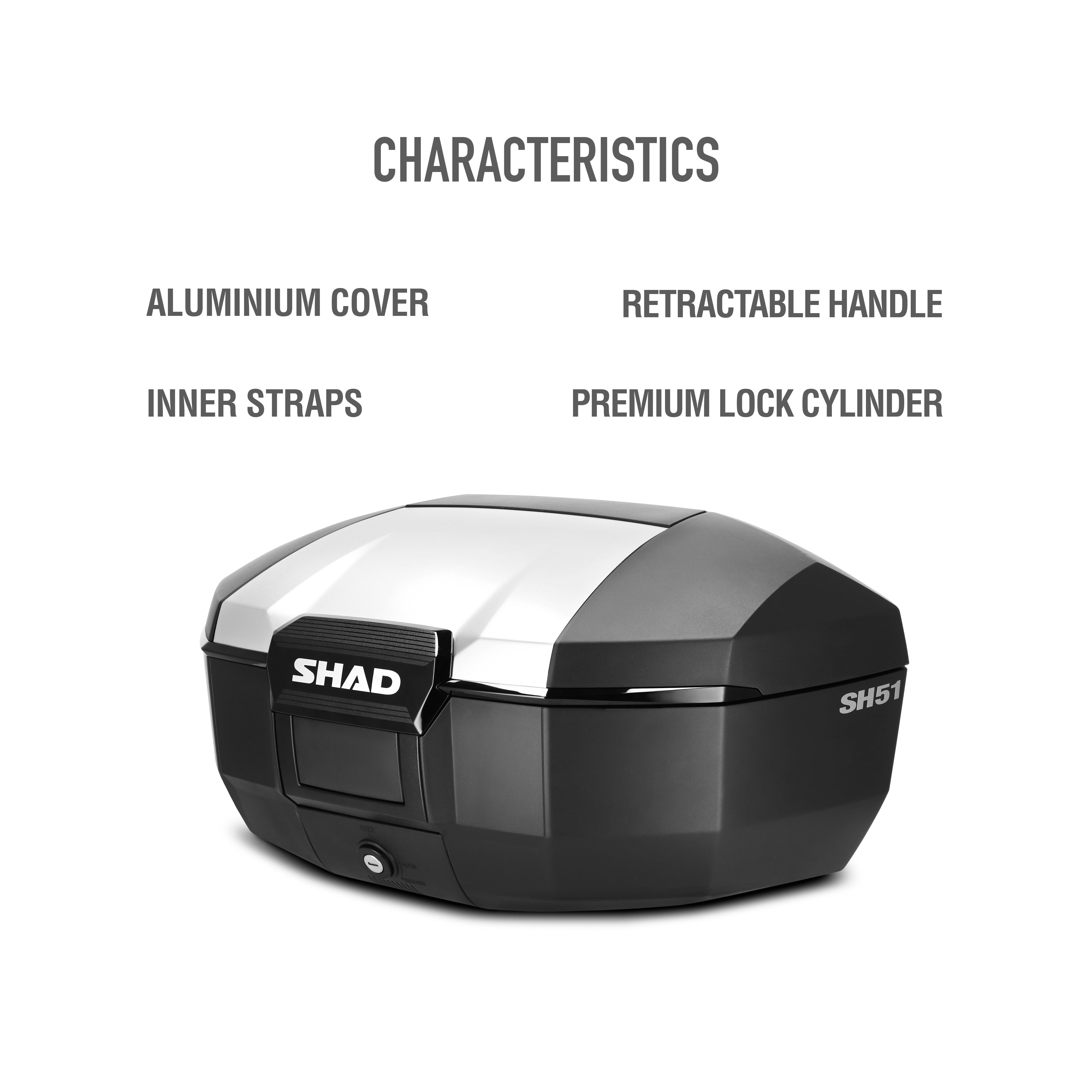 SHAD Motorcycle Box SH51 Aluminum
