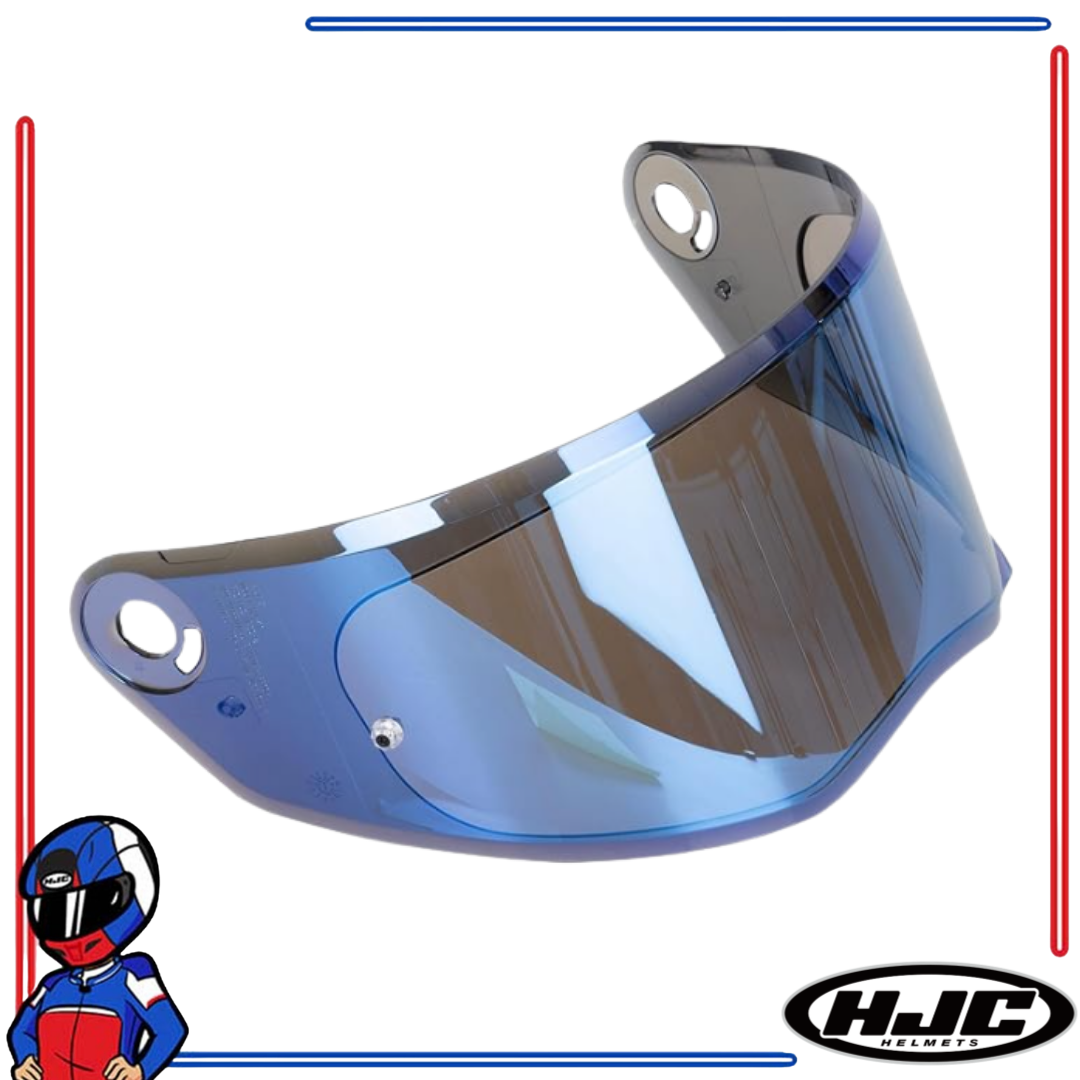 HJC Helmets Face Shield Lens for V10 Clear; Smoke; Dark Smoke; Iridium Blue; Gold; Silver; Fire Red
