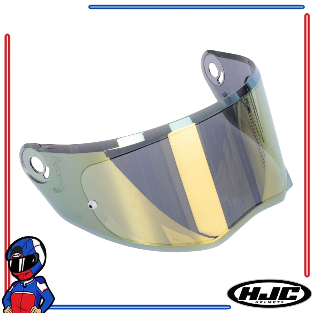 HJC Helmets Face Shield Lens for V10 Clear; Smoke; Dark Smoke; Iridium Blue; Gold; Silver; Fire Red