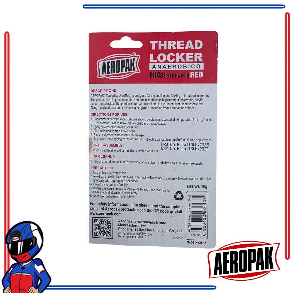 AEROPAK Thread Locker 10g