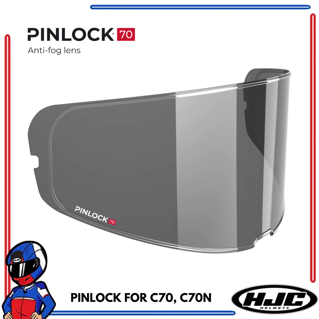 Pinlock 70 Anti Fog Shield for HJC C70,C70N; IS-17; RPHA-ST Clear; Dark Smoke