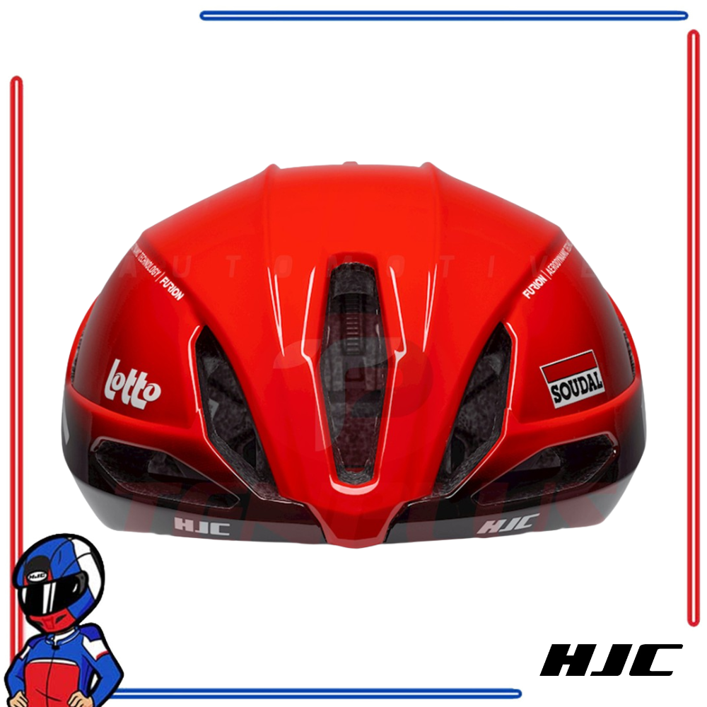 HJC Road Cycling Helmet FURION 2.0 Semi-Aero Lotto Soudal Red