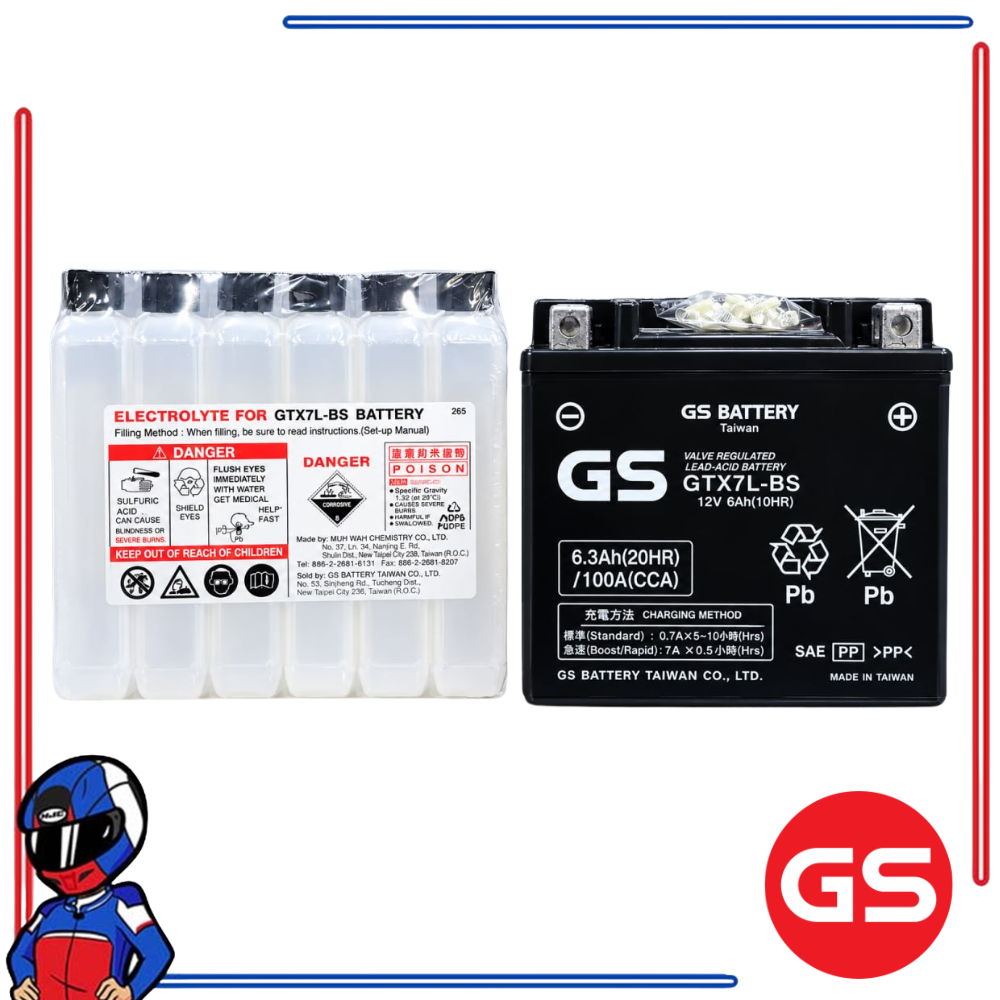 GS Battery GTX7L-BS CP Honda Click Yamaha Mio Yamaha NMAX Suzuki Raider