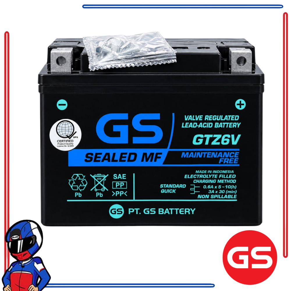 GS Battery GTZ6V MF Honda Click 125; 150; PCX 150; ADV 150