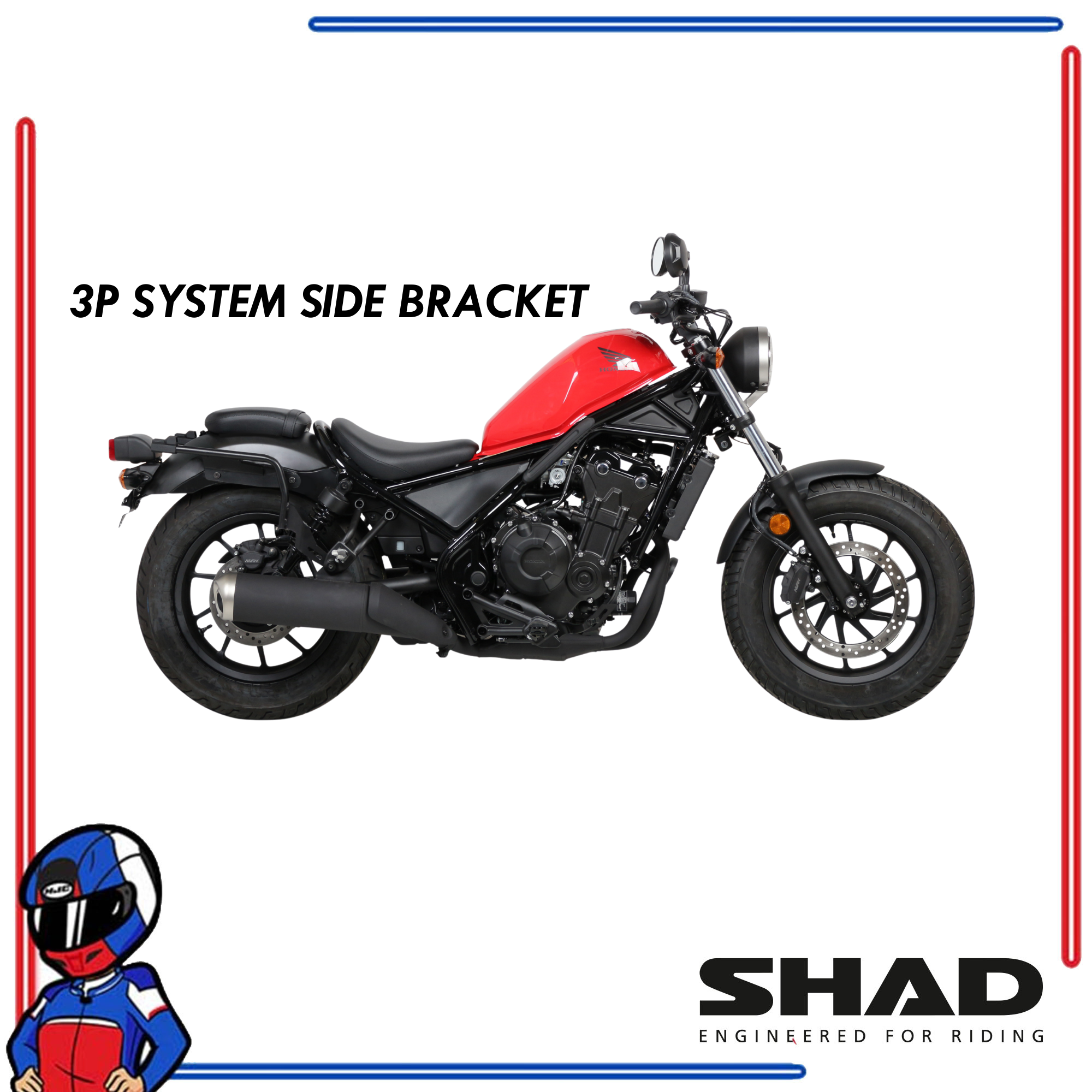 SHAD Side Bracket 3P System Honda Rebel 2017-2025