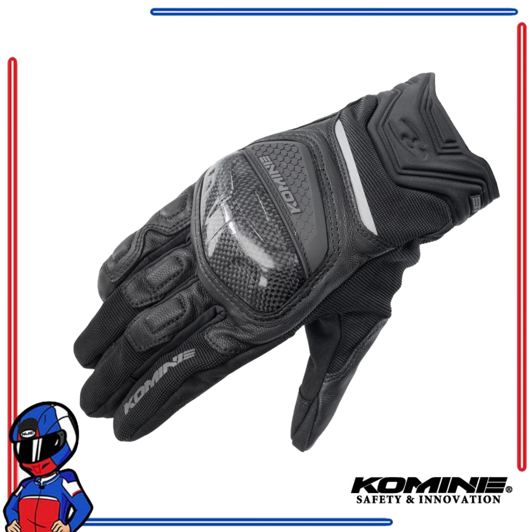 KOMINE Carbon Mesh Gloves Black