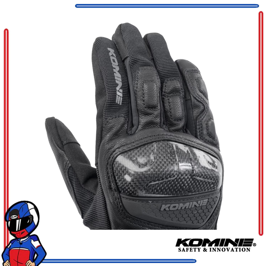 KOMINE Carbon Mesh Gloves Black