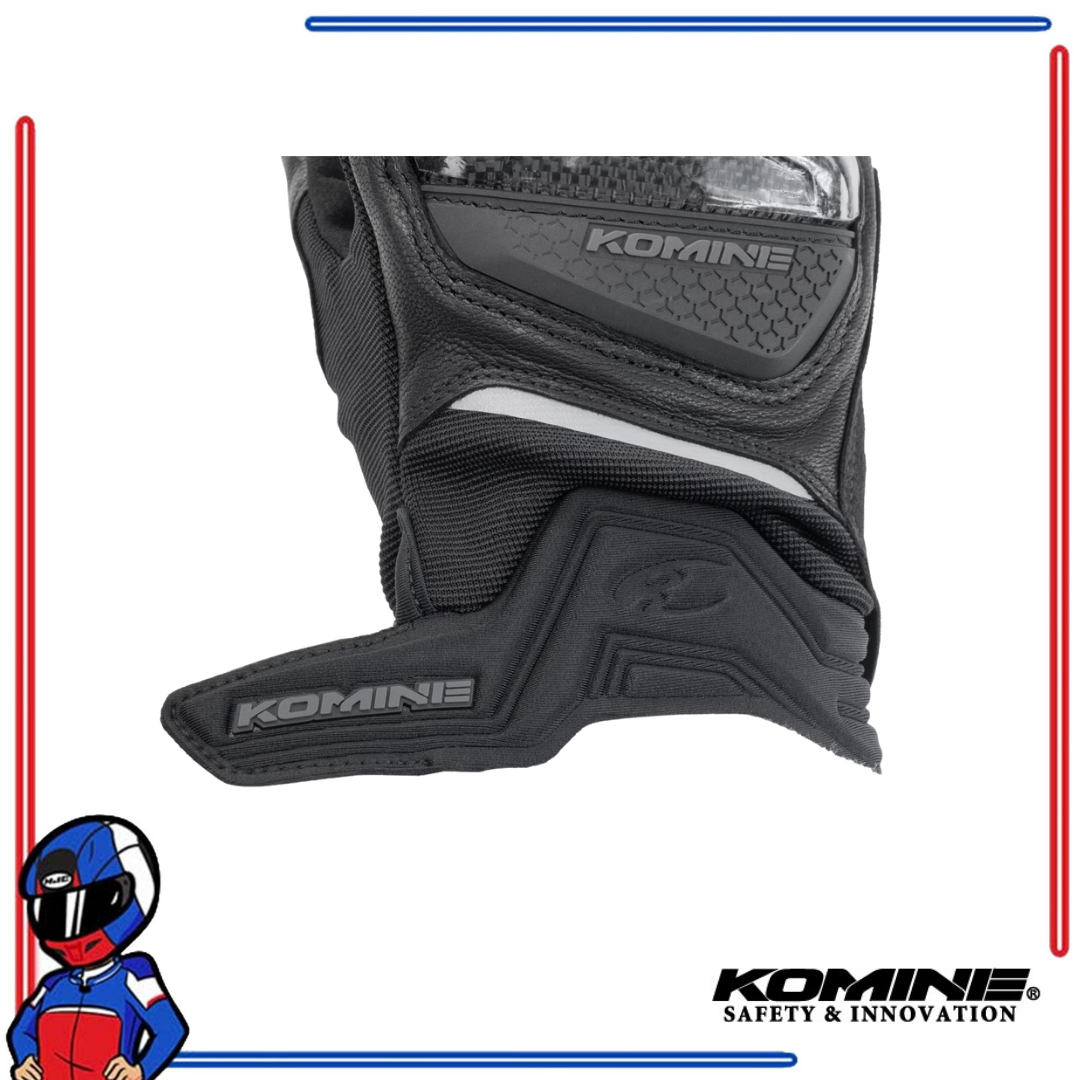 KOMINE Carbon Mesh Gloves Black