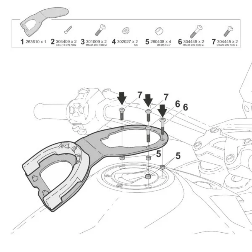SHAD Click System Fitting Kit Moto Guzzi