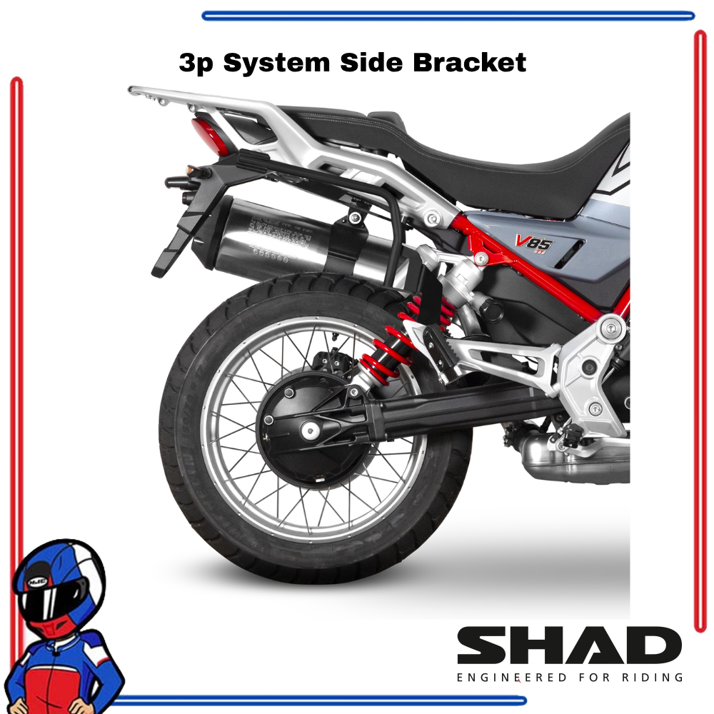 SHAD 3P System Side Bracket Moto Guzzi V85 TT; V85 TT TRAVEL 2024-2026