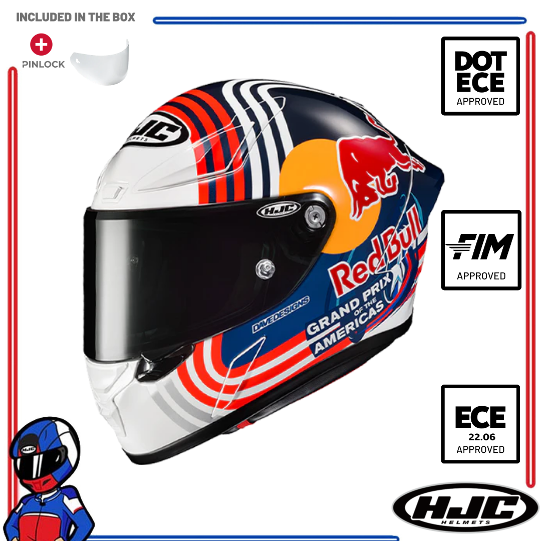 HJC RPHA 1 Red Bull Austin GP Helmet
