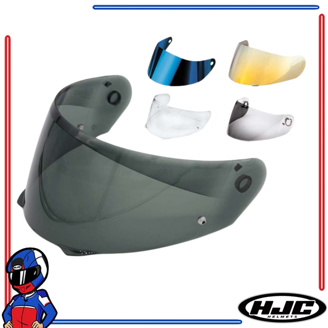 HJC Helmets Face Shield Lens for C80 Dark Smoke; Clear; Iridium Blue; Gold; Silver