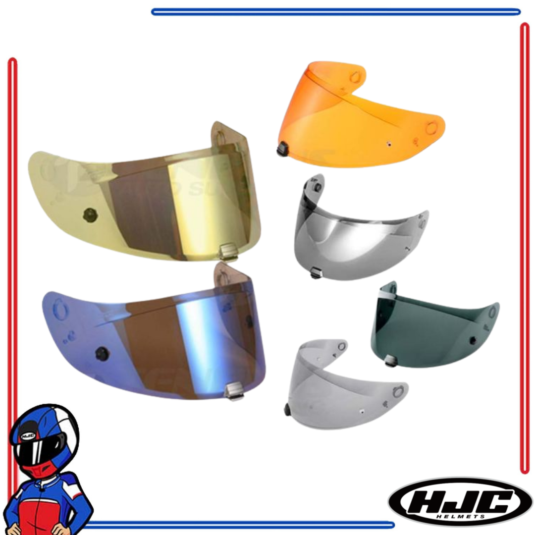 HJC Helmet Face Shield Lens for i70 i10 Clear; Dark Smoke; Smoke; Iridium Blue Gold Silver Fire Red