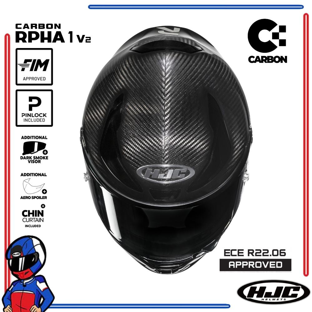 HJC Helmets RPHA 1 V2 Carbon Black