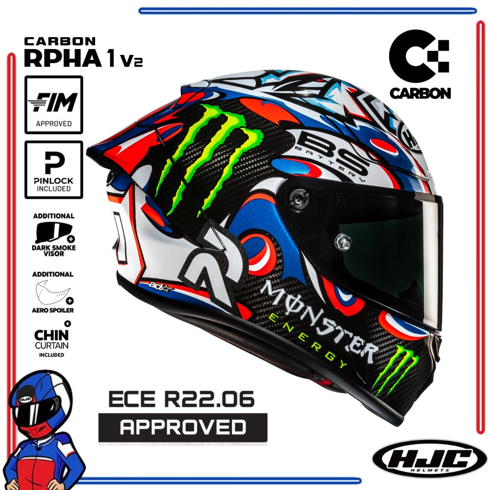 HJC Helmets RPHA 1 V2 Carbon Quartararo Le Mans 3 MC21