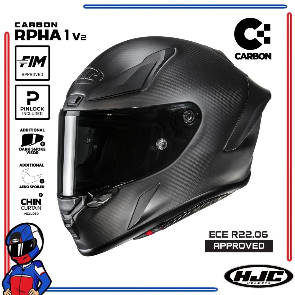 HJC Helmets RPHA 1 V2 Carbon Matte Black