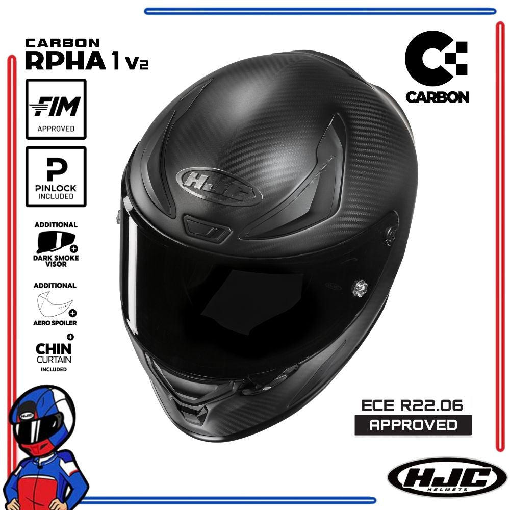 HJC Helmets RPHA 1 V2 Carbon Matte Black