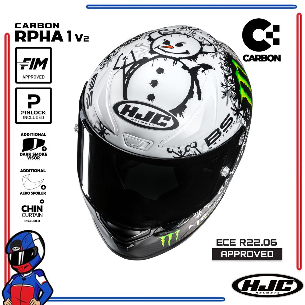 HJC Helmets RPHA 1 V2 Carbon Snow Diablo MC10SF