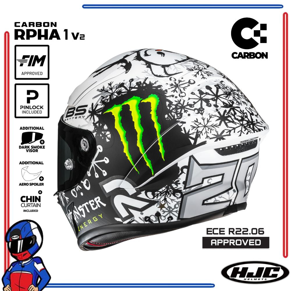 HJC Helmets RPHA 1 V2 Carbon Snow Diablo MC10SF