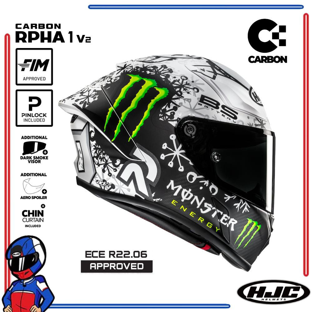 HJC Helmets RPHA 1 V2 Carbon Snow Diablo MC10SF