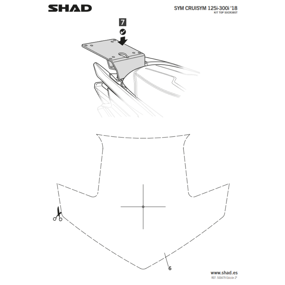SHAD Top Box Fitting Kit SYM Cruisym 125/300 2018-2021