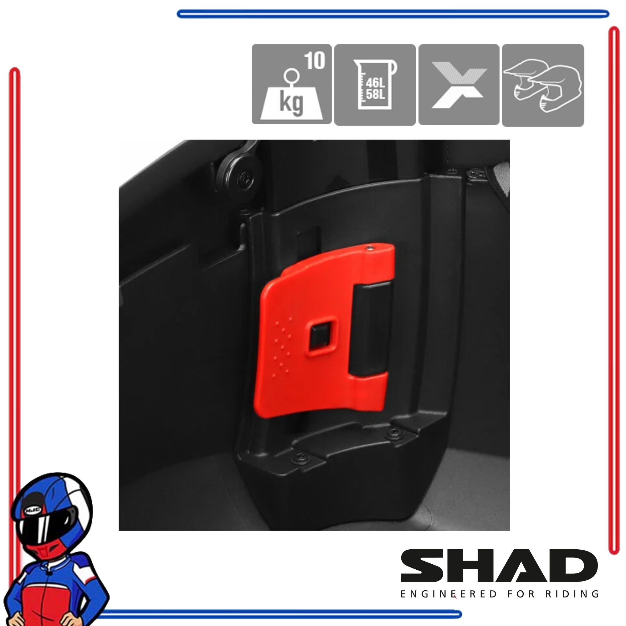 SHAD Motorcycle Box SH58X Black Carbon