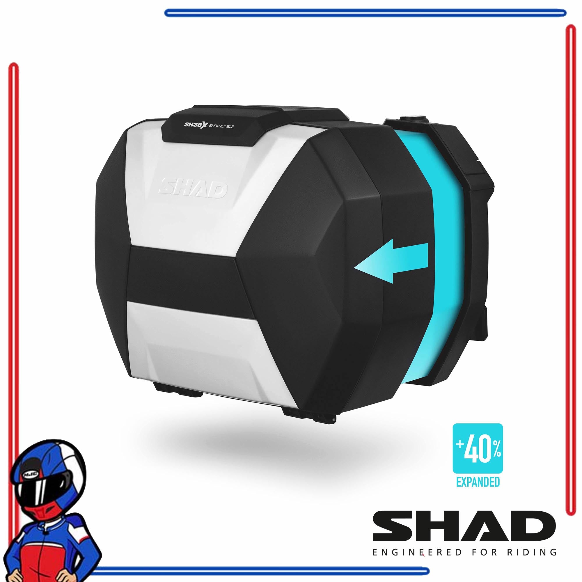SHAD Motorcycle Expandable Side Cases SH38X Aluminum