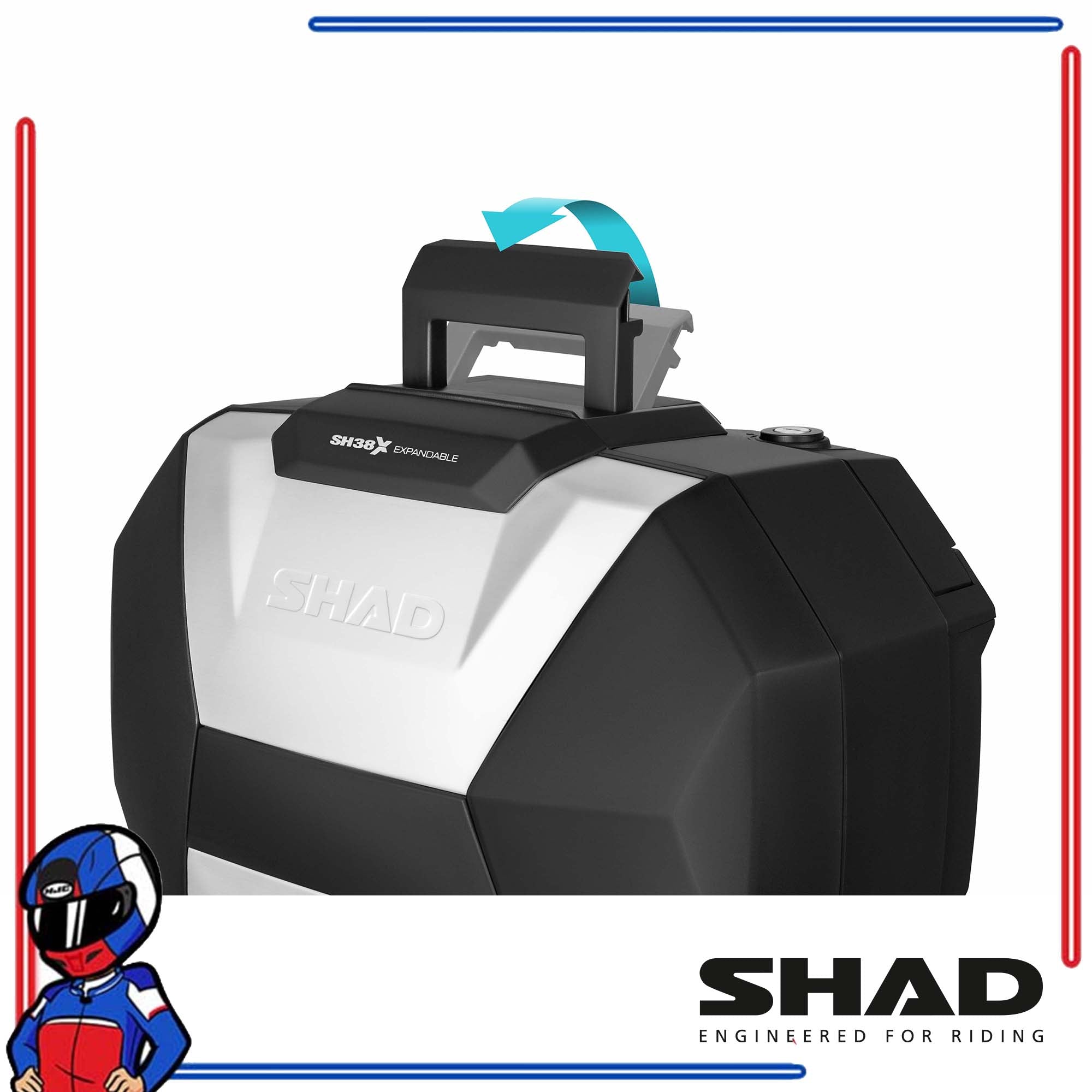 SHAD Motorcycle Expandable Side Cases SH38X Aluminum