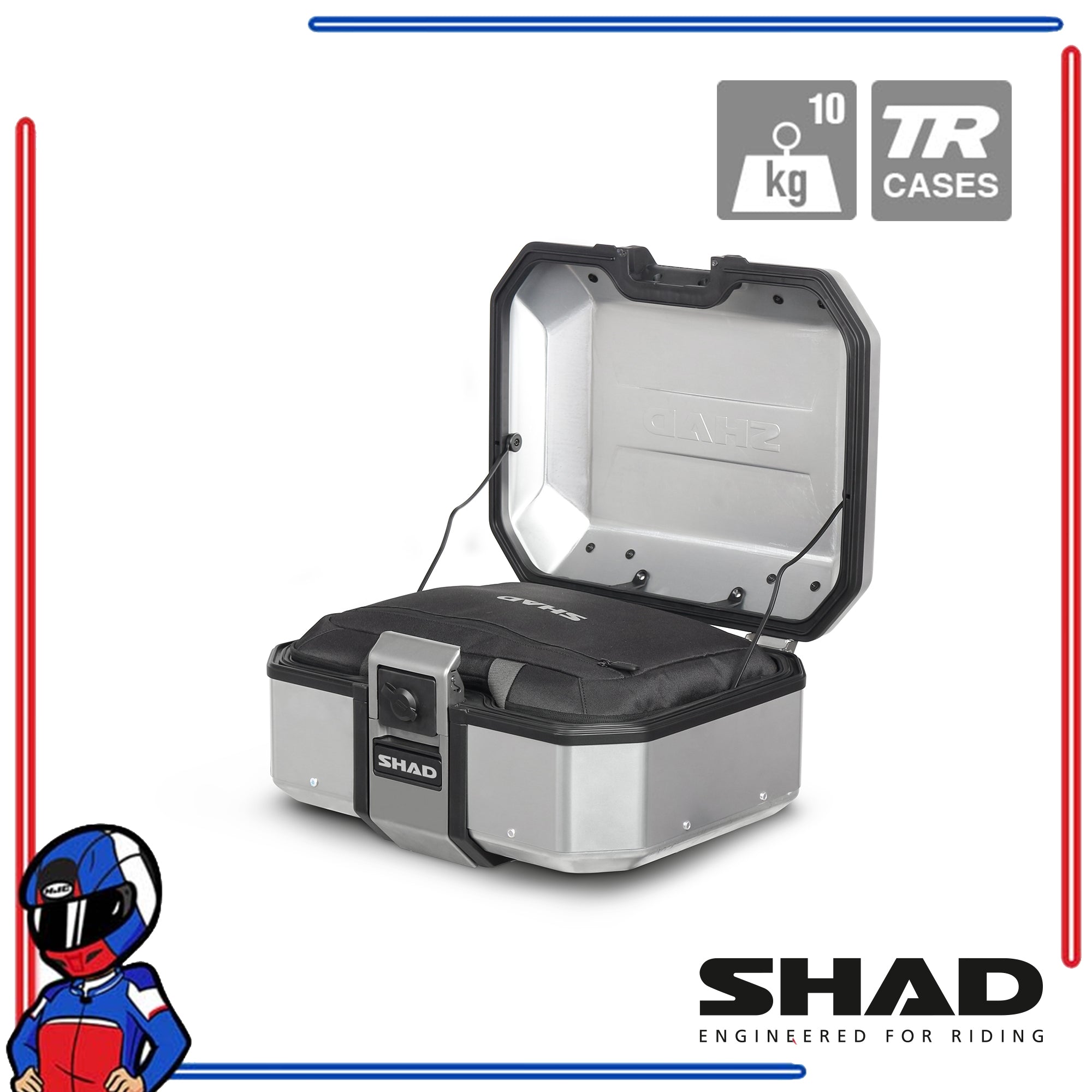 SHAD Motorcycle Terra Top Case TR37 Aluminum