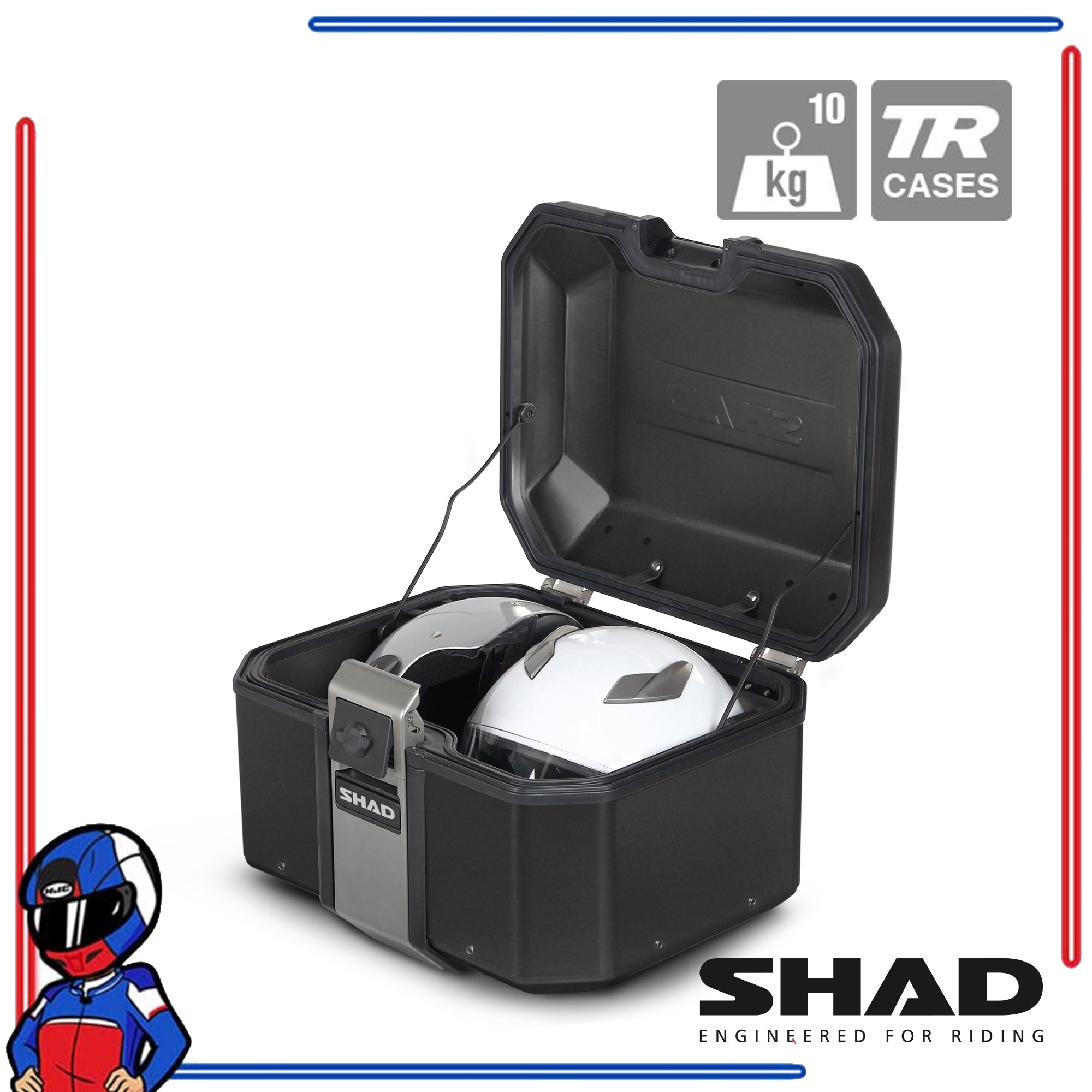 SHAD Motorcycle Terra Top Case TR48 Black Aluminum