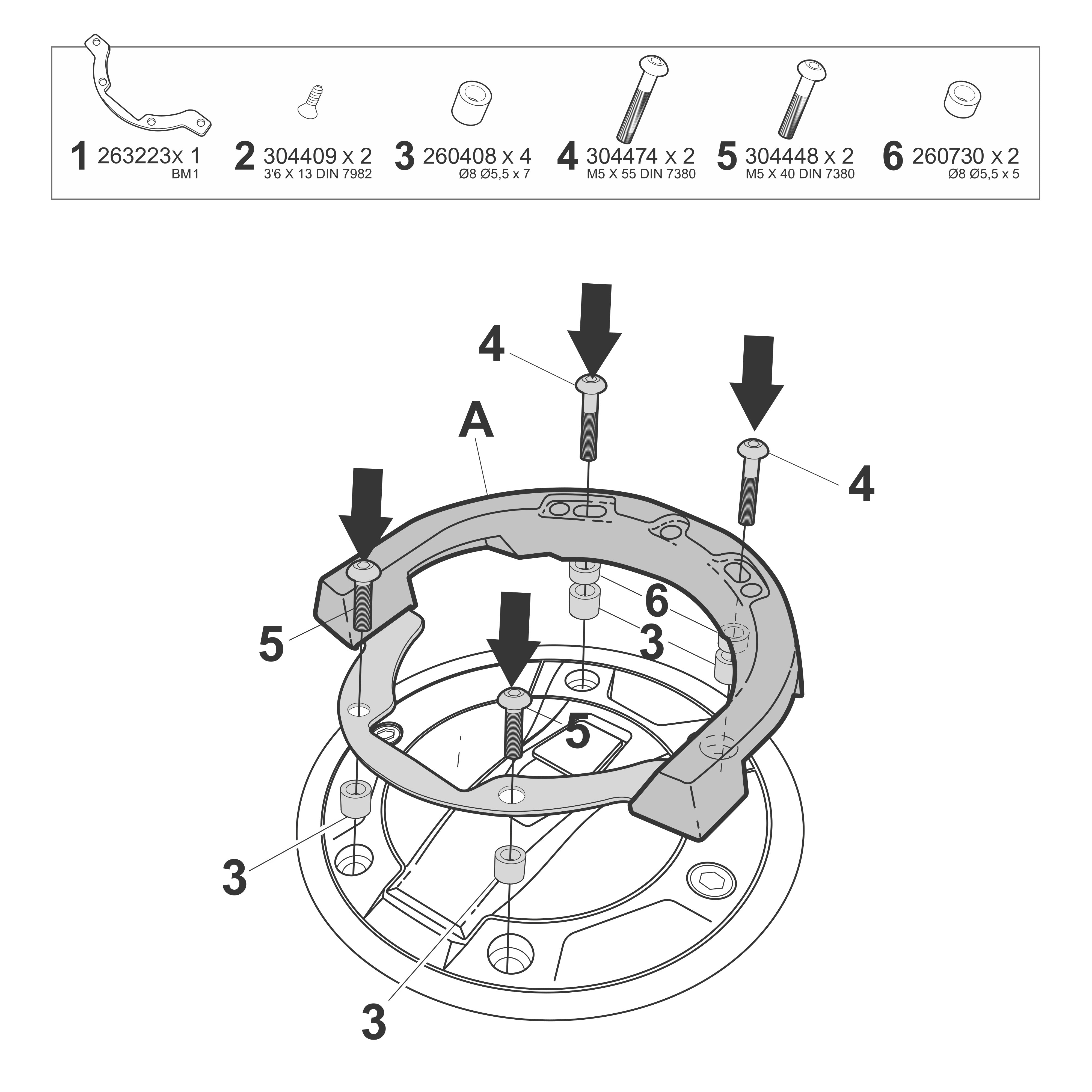 SHAD Click System Fitting Kit BMW R1300GS