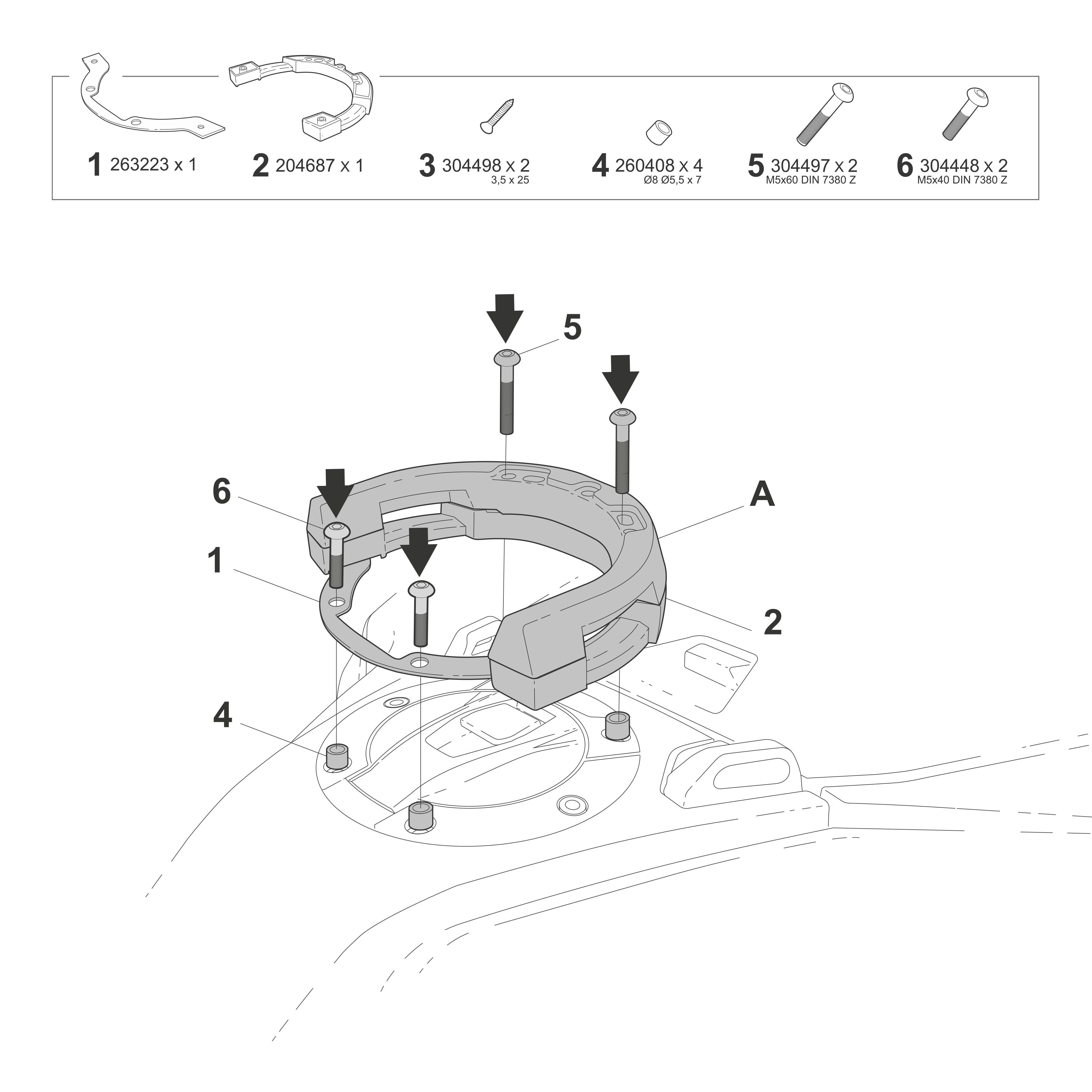 SHAD Click System Fitting Kit BMW R1300GS Adventure
