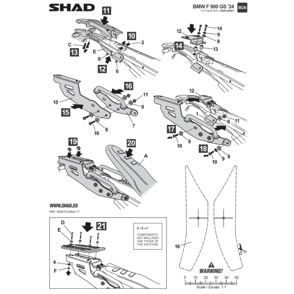 SHAD Top Box Bracket BMW F900GS 2024-2025