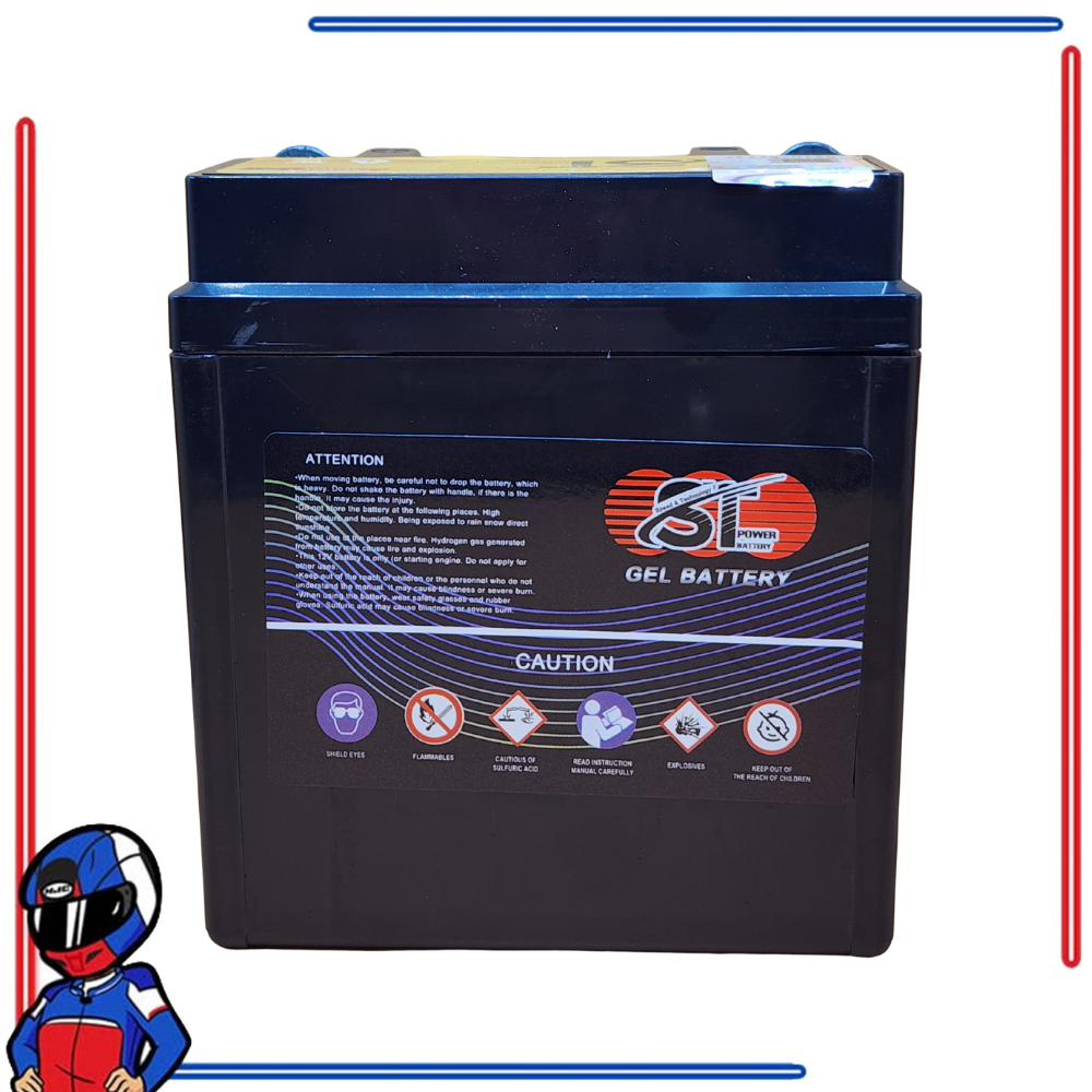 ST Power Motorcycle Battery Gel Type for Honda Rusi Yamaha Kawasaki Suzuki
