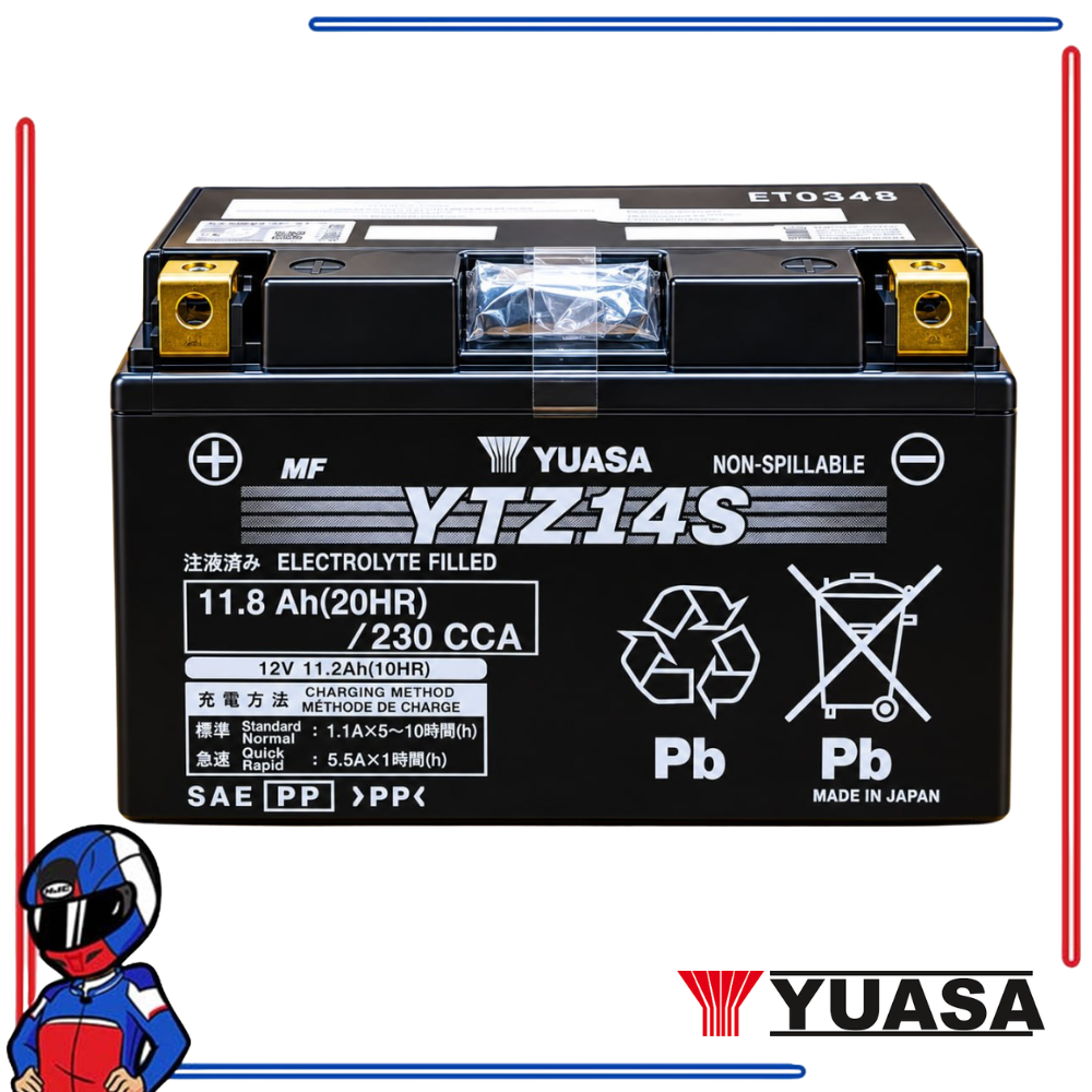 Yuasa Power Sports Battery YTZ14S MF Honda X-ADV Suzuki V-Strom Yamaha Super