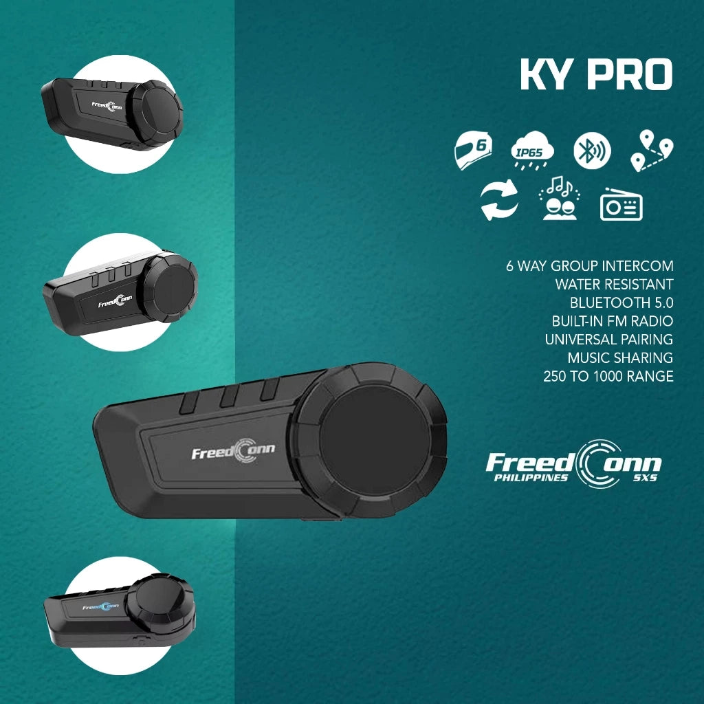 FreedConn KY-PRO Motorcycle Helmet Intercom Bluetooth Headset Talking System