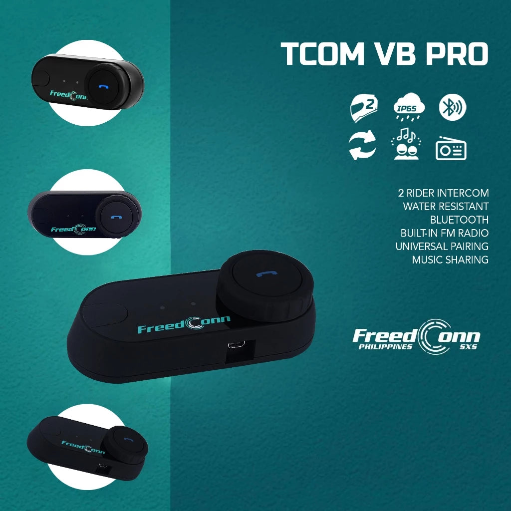 FreedConn TCOM-VB PRO Bluetooth 5.0 Motorcycle Intercom Helmet Headset