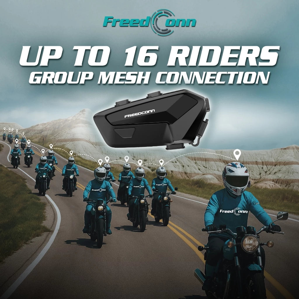 FreedConn FX Plus Motorcycle Helmet Mesh Intercom Headset Talking System
