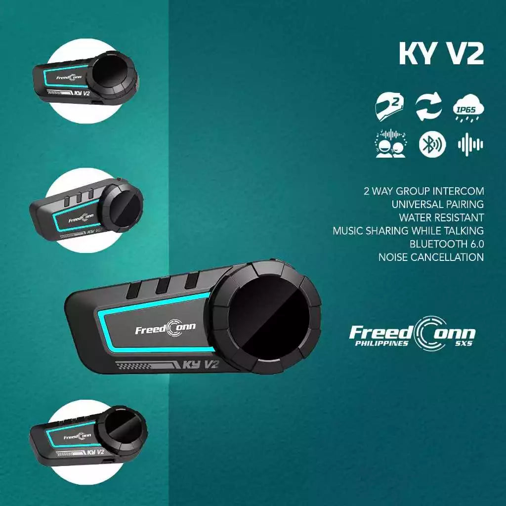 FreedConn KY V2 Motorcycle Helmet Bluetooth Intercom