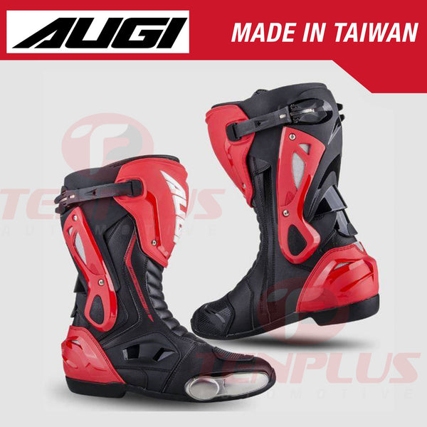 AUGIレーシングブーツAR-1 サイズEUR41／JPN26 AUGI Racing Boots AR-1 Black, Red