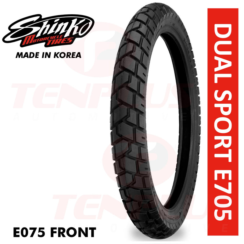 Shinko Motorcycle Tires Dual Sport E705 110/80-19 Front TL
