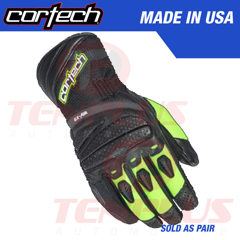 Cortech GX Air 4.0 Motorcycle Riding Gloves Neon Green