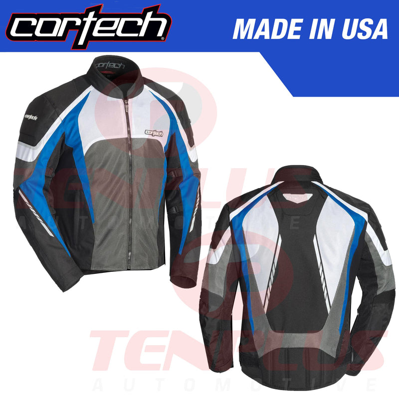 Cortech GX Sport Air 5.0 Mesh Motorcycle Riding Jacket Black/Blue