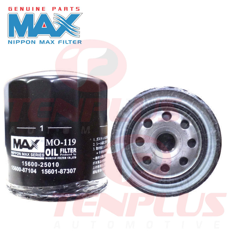 MAX Oil Filter Toyota Hiace 1989-2004; Hiace Commuter 1989-2003; Corolla 1982-1987; Nissan Almera; Navara