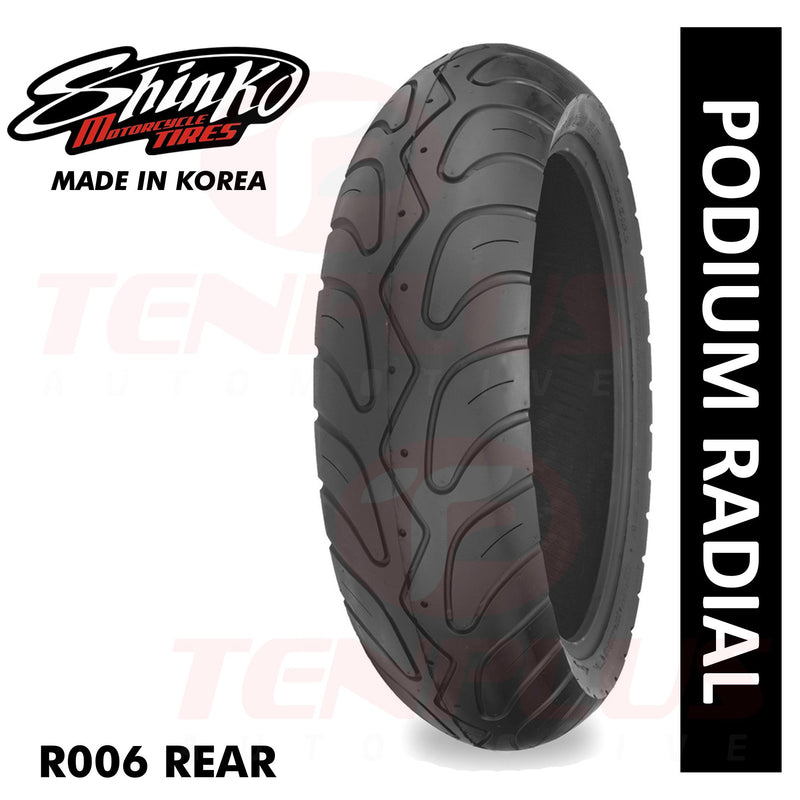Shinko Motorcycle Tires Radial Podium 180/55ZR17 Rear TL