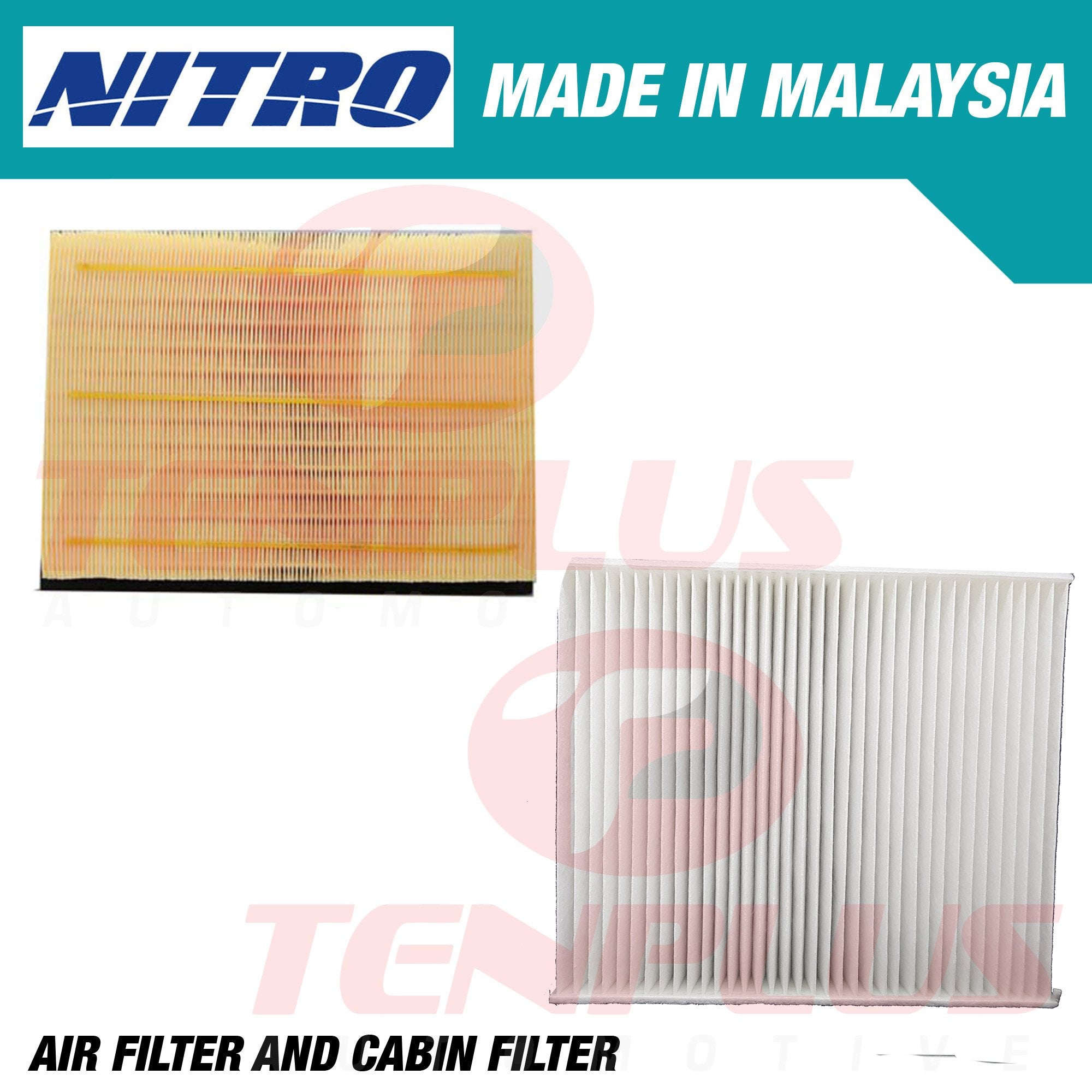 Nitro Air and Cabin Filter Toyota Fortuner, Innova, Hilux 2015-2019